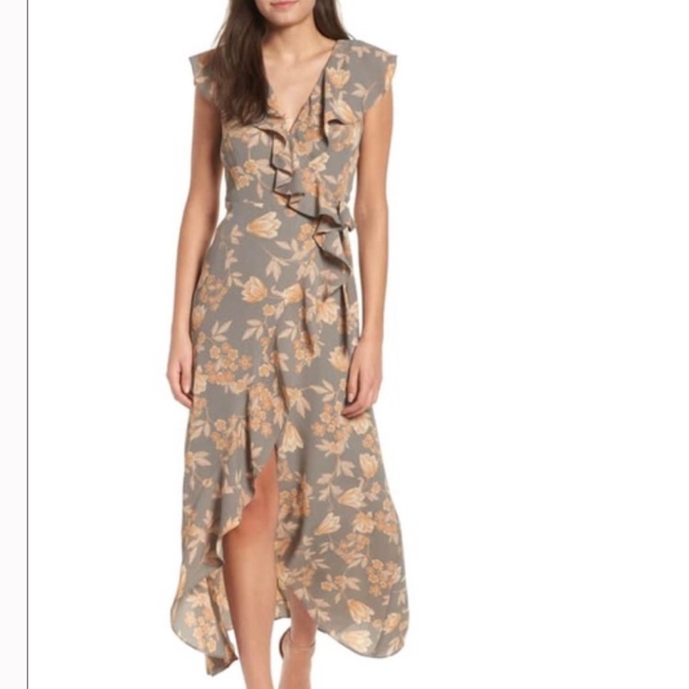 Leith Ruffle Wrap Dress